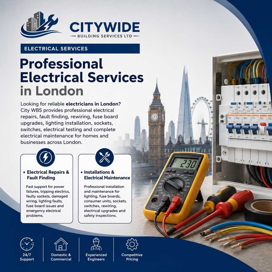 Professional electrical services in London