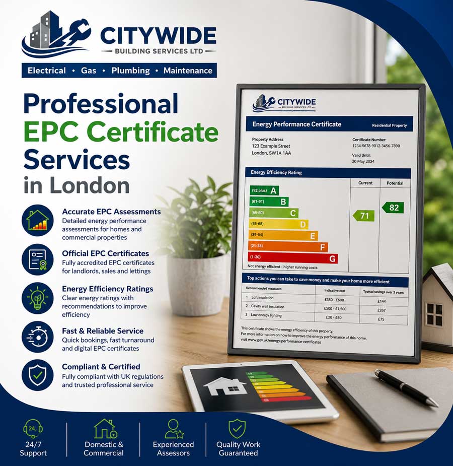Professional EPC certificate services in London
